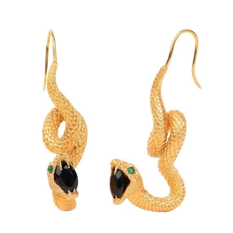 Mysterious Spirit Snake Earnail Female Natural Style Exquisite Jewelry Personality Light Luxury Earaccessory