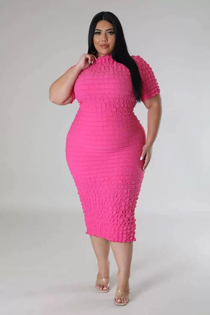 Plus Size Women Clothing Dresses Casual over the Knee Dress