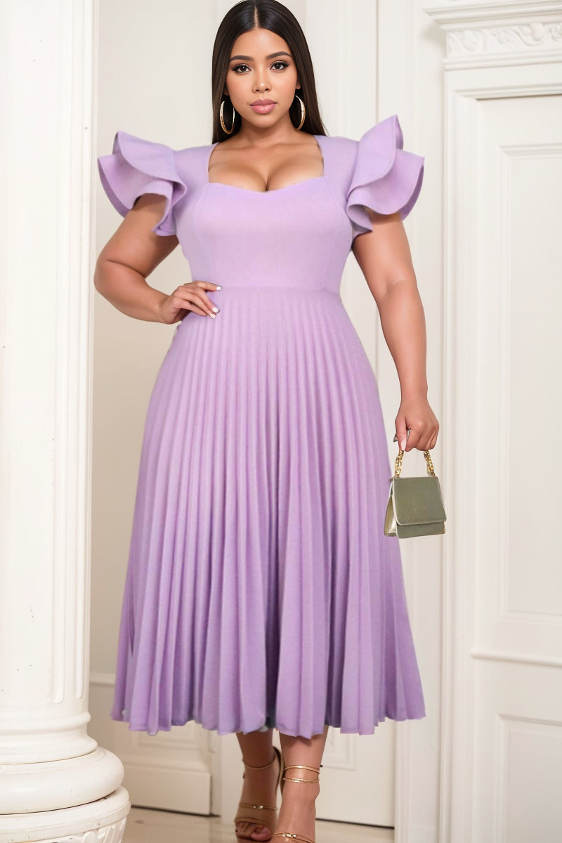 Fashion Plus Size Elegance Elegant Pleated Dress plus Size Elegant Pleated Dresses